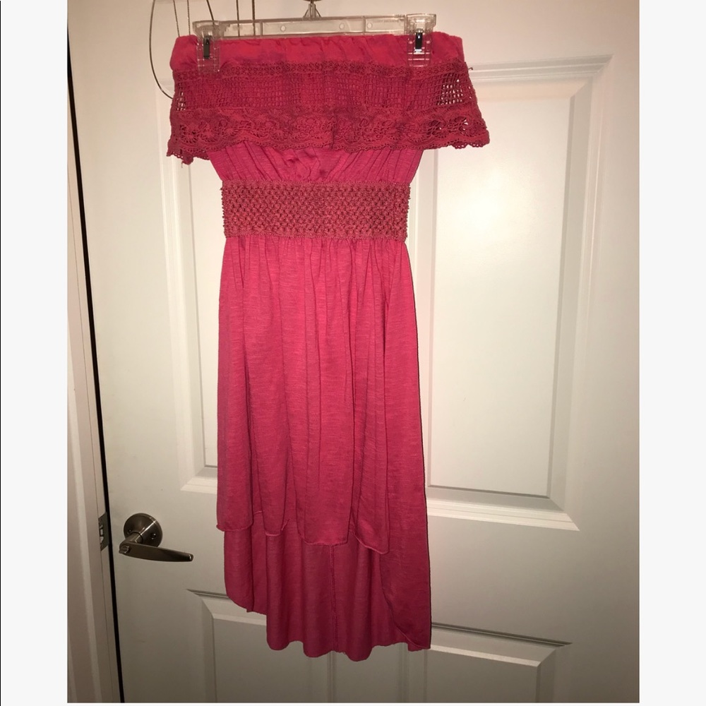 Pink Strapless Dress 👗💕